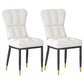 Metal Modern Dining Side Chair with Color Cushion Parsons Chairs for Home Off-White 2 Piece Set Brass Gold Clearhalo ' kitchen&dining_furn' 'Dining Chairs' 'Dining Tables & Seating' 'dining_chair' 'furn' 'furn_dining_chair' 'Furniture' 'furniture_dining_chair' 'Kitchen & Dining Furniture' 'kitchen' 3542438