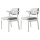 Contemporary Dining Arm Chair Open Back Chair with 4 Legs for Home Use Grey 2 Piece Set White Clearhalo ' kitchen&dining_furn' 'Dining Chairs' 'Dining Tables & Seating' 'dining_chair' 'furn' 'furn_dining_chair' 'Furniture' 'furniture_dining_chair' 'Kitchen & Dining Furniture' 'kitchen' 3542443
