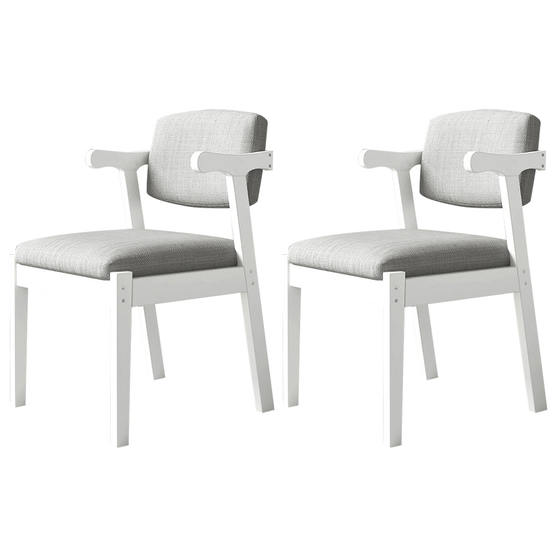 Contemporary Dining Arm Chair Open Back Chair with 4 Legs for Home Use Grey 2 Piece Set White Clearhalo ' kitchen&dining_furn' 'Dining Chairs' 'Dining Tables & Seating' 'dining_chair' 'furn' 'furn_dining_chair' 'Furniture' 'furniture_dining_chair' 'Kitchen & Dining Furniture' 'kitchen' 3542443