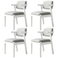 Contemporary Dining Arm Chair Open Back Chair with 4 Legs for Home Use Grey 4 Piece Set White Clearhalo ' kitchen&dining_furn' 'Dining Chairs' 'Dining Tables & Seating' 'dining_chair' 'furn' 'furn_dining_chair' 'Furniture' 'furniture_dining_chair' 'Kitchen & Dining Furniture' 'kitchen' 3542445