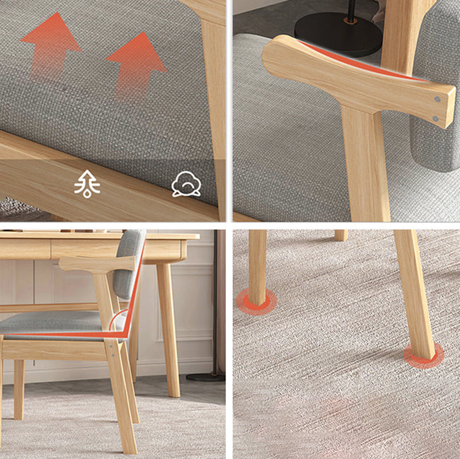 Contemporary Dining Arm Chair Open Back Chair with 4 Legs for Home Use Clearhalo ' kitchen&dining_furn' 'Dining Chairs' 'Dining Tables & Seating' 'dining_chair' 'furn' 'furn_dining_chair' 'Furniture' 'furniture_dining_chair' 'Kitchen & Dining Furniture' 'kitchen' 3542446