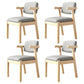 Contemporary Dining Arm Chair Open Back Chair with 4 Legs for Home Use Grey 4 Piece Set Natural Wood Clearhalo ' kitchen&dining_furn' 'Dining Chairs' 'Dining Tables & Seating' 'dining_chair' 'furn' 'furn_dining_chair' 'Furniture' 'furniture_dining_chair' 'Kitchen & Dining Furniture' 'kitchen' 3542451
