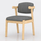 Contemporary Dining Arm Chair Open Back Chair with 4 Legs for Home Use Light Gray 1 Piece Natural Wood Clearhalo ' kitchen&dining_furn' 'Dining Chairs' 'Dining Tables & Seating' 'dining_chair' 'furn' 'furn_dining_chair' 'Furniture' 'furniture_dining_chair' 'Kitchen & Dining Furniture' 'kitchen' 3542452