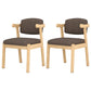 Contemporary Dining Arm Chair Open Back Chair with 4 Legs for Home Use Coffee 2 Piece Set Natural Wood Clearhalo ' kitchen&dining_furn' 'Dining Chairs' 'Dining Tables & Seating' 'dining_chair' 'furn' 'furn_dining_chair' 'Furniture' 'furniture_dining_chair' 'Kitchen & Dining Furniture' 'kitchen' 3542460