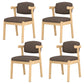 Contemporary Dining Arm Chair Open Back Chair with 4 Legs for Home Use Coffee 4 Piece Set Natural Wood Clearhalo ' kitchen&dining_furn' 'Dining Chairs' 'Dining Tables & Seating' 'dining_chair' 'furn' 'furn_dining_chair' 'Furniture' 'furniture_dining_chair' 'Kitchen & Dining Furniture' 'kitchen' 3542461