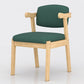 Contemporary Dining Arm Chair Open Back Chair with 4 Legs for Home Use Dark Green 1 Piece Natural Wood Clearhalo ' kitchen&dining_furn' 'Dining Chairs' 'Dining Tables & Seating' 'dining_chair' 'furn' 'furn_dining_chair' 'Furniture' 'furniture_dining_chair' 'Kitchen & Dining Furniture' 'kitchen' 3542462