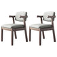 Contemporary Dining Arm Chair Open Back Chair with 4 Legs for Home Use Grey 2 Piece Set Walnut Clearhalo ' kitchen&dining_furn' 'Dining Chairs' 'Dining Tables & Seating' 'dining_chair' 'furn' 'furn_dining_chair' 'Furniture' 'furniture_dining_chair' 'Kitchen & Dining Furniture' 'kitchen' 3542466