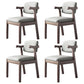 Contemporary Dining Arm Chair Open Back Chair with 4 Legs for Home Use Grey 4 Piece Set Walnut Clearhalo ' kitchen&dining_furn' 'Dining Chairs' 'Dining Tables & Seating' 'dining_chair' 'furn' 'furn_dining_chair' 'Furniture' 'furniture_dining_chair' 'Kitchen & Dining Furniture' 'kitchen' 3542467