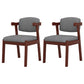 Contemporary Dining Arm Chair Open Back Chair with 4 Legs for Home Use Light Gray 2 Piece Set Walnut Clearhalo ' kitchen&dining_furn' 'Dining Chairs' 'Dining Tables & Seating' 'dining_chair' 'furn' 'furn_dining_chair' 'Furniture' 'furniture_dining_chair' 'Kitchen & Dining Furniture' 'kitchen' 3542469