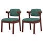 Contemporary Dining Arm Chair Open Back Chair with 4 Legs for Home Use Dark Green 2 Piece Set Walnut Clearhalo ' kitchen&dining_furn' 'Dining Chairs' 'Dining Tables & Seating' 'dining_chair' 'furn' 'furn_dining_chair' 'Furniture' 'furniture_dining_chair' 'Kitchen & Dining Furniture' 'kitchen' 3542475