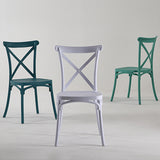 Modern Style Plastic Dining Chair of 17'' Wide Cross Back Side Chair for Kitchen Clearhalo ' kitchen&dining_furn' 'Dining Chairs' 'Dining Tables & Seating' 'dining_chair' 'furn' 'furn_dining_chair' 'Furniture' 'furniture_dining_chair' 'Kitchen & Dining Furniture' 'kitchen' 3542477