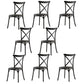 Modern Style Plastic Dining Chair of 17'' Wide Cross Back Side Chair for Kitchen Black 8 Piece Set Clearhalo ' kitchen&dining_furn' 'Dining Chairs' 'Dining Tables & Seating' 'dining_chair' 'furn' 'furn_dining_chair' 'Furniture' 'furniture_dining_chair' 'Kitchen & Dining Furniture' 'kitchen' 3542479