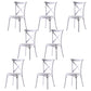 Modern Style Plastic Dining Chair of 17'' Wide Cross Back Side Chair for Kitchen White 8 Piece Set Clearhalo ' kitchen&dining_furn' 'Dining Chairs' 'Dining Tables & Seating' 'dining_chair' 'furn' 'furn_dining_chair' 'Furniture' 'furniture_dining_chair' 'Kitchen & Dining Furniture' 'kitchen' 3542484