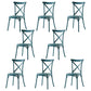 Modern Style Plastic Dining Chair of 17'' Wide Cross Back Side Chair for Kitchen Blue 8 Piece Set Clearhalo ' kitchen&dining_furn' 'Dining Chairs' 'Dining Tables & Seating' 'dining_chair' 'furn' 'furn_dining_chair' 'Furniture' 'furniture_dining_chair' 'Kitchen & Dining Furniture' 'kitchen' 3542488