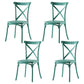 Modern Style Plastic Dining Chair of 17'' Wide Cross Back Side Chair for Kitchen Green 4 Piece Set Clearhalo ' kitchen&dining_furn' 'Dining Chairs' 'Dining Tables & Seating' 'dining_chair' 'furn' 'furn_dining_chair' 'Furniture' 'furniture_dining_chair' 'Kitchen & Dining Furniture' 'kitchen' 3542489