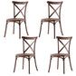 Modern Style Plastic Dining Chair of 17'' Wide Cross Back Side Chair for Kitchen Coffee 4 Piece Set Clearhalo ' kitchen&dining_furn' 'Dining Chairs' 'Dining Tables & Seating' 'dining_chair' 'furn' 'furn_dining_chair' 'Furniture' 'furniture_dining_chair' 'Kitchen & Dining Furniture' 'kitchen' 3542493