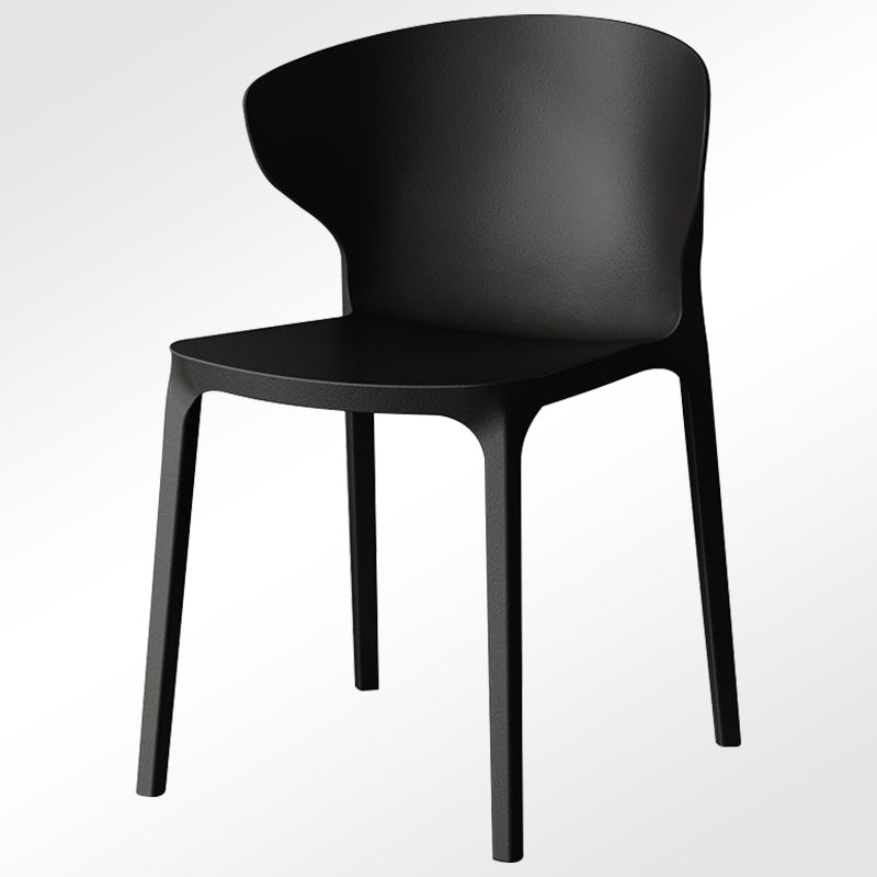 Modern Plastic Indoor Chair 35"H Wingback Side Dining Chair for Restaurant Black 1 Piece Clearhalo ' kitchen&dining_furn' 'Dining Chairs' 'Dining Tables & Seating' 'dining_chair' 'furn' 'furn_dining_chair' 'Furniture' 'furniture_dining_chair' 'Kitchen & Dining Furniture' 'kitchen' 3542500