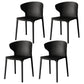 Modern Plastic Indoor Chair 35"H Wingback Side Dining Chair for Restaurant Black 4 Piece Set Clearhalo ' kitchen&dining_furn' 'Dining Chairs' 'Dining Tables & Seating' 'dining_chair' 'furn' 'furn_dining_chair' 'Furniture' 'furniture_dining_chair' 'Kitchen & Dining Furniture' 'kitchen' 3542504