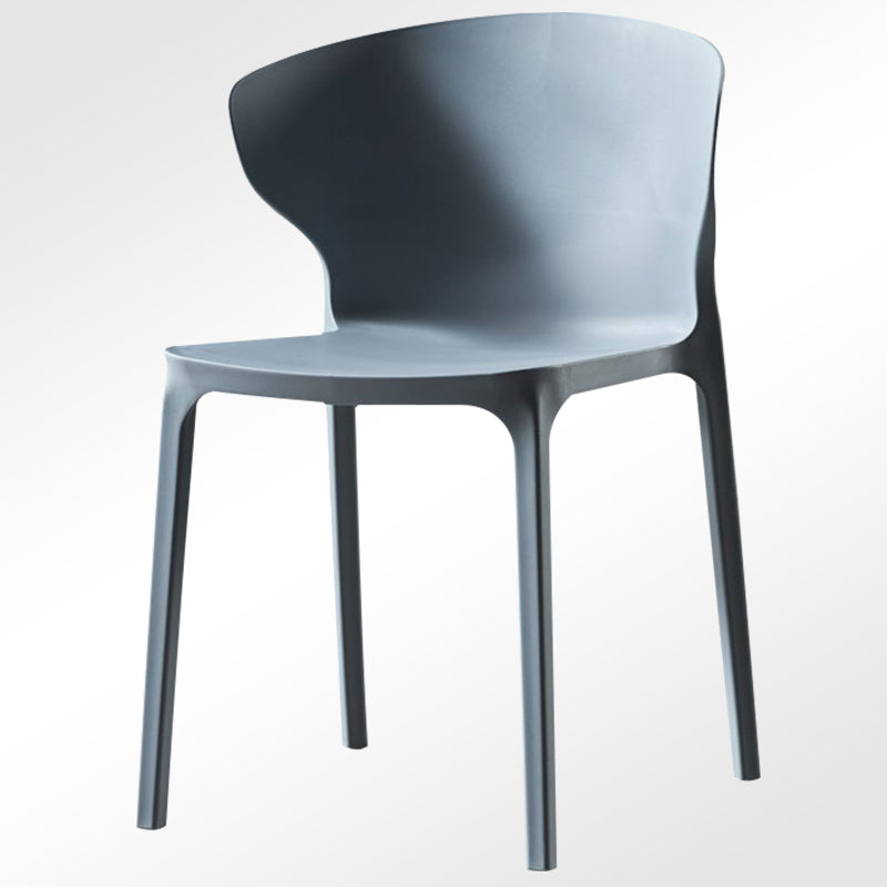 Modern Plastic Indoor Chair 35"H Wingback Side Dining Chair for Restaurant Light Gray 1 Piece Clearhalo ' kitchen&dining_furn' 'Dining Chairs' 'Dining Tables & Seating' 'dining_chair' 'furn' 'furn_dining_chair' 'Furniture' 'furniture_dining_chair' 'Kitchen & Dining Furniture' 'kitchen' 3542507