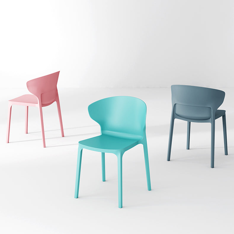 Modern Plastic Indoor Chair 35"H Wingback Side Dining Chair for Restaurant Clearhalo ' kitchen&dining_furn' 'Dining Chairs' 'Dining Tables & Seating' 'dining_chair' 'furn' 'furn_dining_chair' 'Furniture' 'furniture_dining_chair' 'Kitchen & Dining Furniture' 'kitchen' 3542511