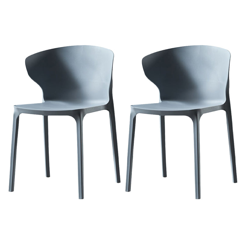 Modern Plastic Indoor Chair 35"H Wingback Side Dining Chair for Restaurant Light Gray 2 Piece Set Clearhalo ' kitchen&dining_furn' 'Dining Chairs' 'Dining Tables & Seating' 'dining_chair' 'furn' 'furn_dining_chair' 'Furniture' 'furniture_dining_chair' 'Kitchen & Dining Furniture' 'kitchen' 3542512