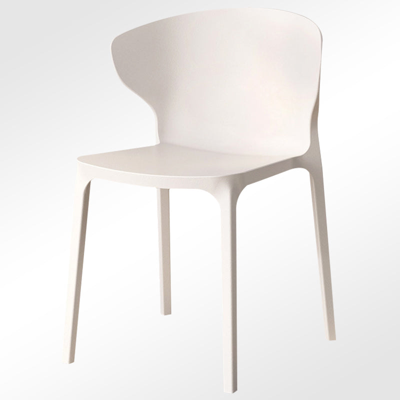 Modern Plastic Indoor Chair 35"H Wingback Side Dining Chair for Restaurant White 1 Piece Clearhalo ' kitchen&dining_furn' 'Dining Chairs' 'Dining Tables & Seating' 'dining_chair' 'furn' 'furn_dining_chair' 'Furniture' 'furniture_dining_chair' 'Kitchen & Dining Furniture' 'kitchen' 3542516