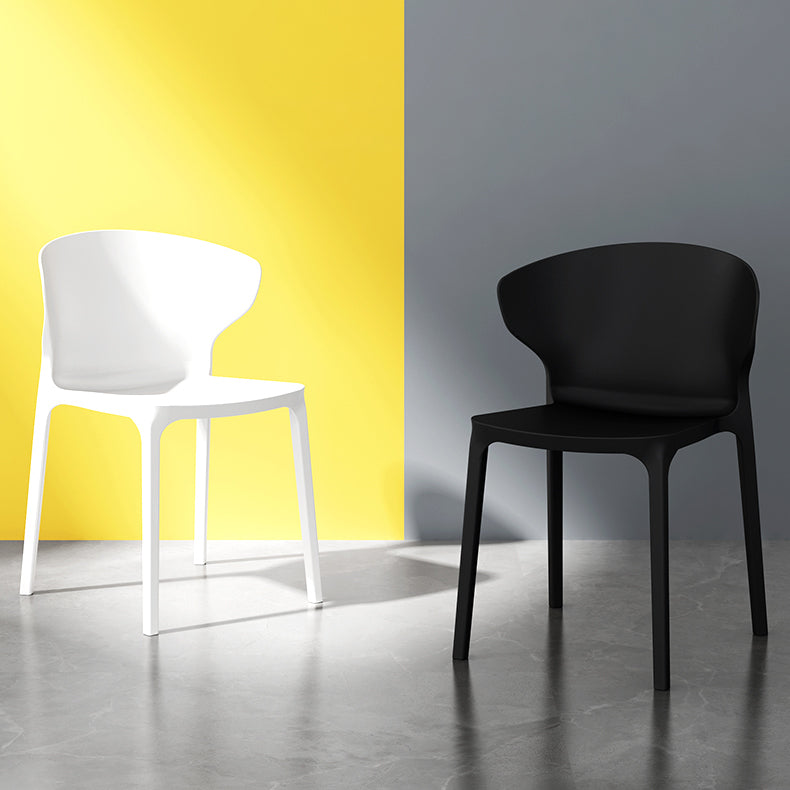 Modern Plastic Indoor Chair 35"H Wingback Side Dining Chair for Restaurant Clearhalo ' kitchen&dining_furn' 'Dining Chairs' 'Dining Tables & Seating' 'dining_chair' 'furn' 'furn_dining_chair' 'Furniture' 'furniture_dining_chair' 'Kitchen & Dining Furniture' 'kitchen' 3542519