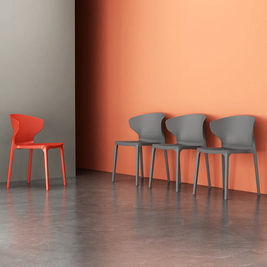 Modern Plastic Indoor Chair 35"H Wingback Side Dining Chair for Restaurant Clearhalo ' kitchen&dining_furn' 'Dining Chairs' 'Dining Tables & Seating' 'dining_chair' 'furn' 'furn_dining_chair' 'Furniture' 'furniture_dining_chair' 'Kitchen & Dining Furniture' 'kitchen' 3542521