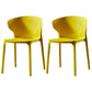 Modern Plastic Indoor Chair 35"H Wingback Side Dining Chair for Restaurant Yellow 2 Piece Set Clearhalo ' kitchen&dining_furn' 'Dining Chairs' 'Dining Tables & Seating' 'dining_chair' 'furn' 'furn_dining_chair' 'Furniture' 'furniture_dining_chair' 'Kitchen & Dining Furniture' 'kitchen' 3542526