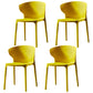 Modern Plastic Indoor Chair 35"H Wingback Side Dining Chair for Restaurant Yellow 4 Piece Set Clearhalo ' kitchen&dining_furn' 'Dining Chairs' 'Dining Tables & Seating' 'dining_chair' 'furn' 'furn_dining_chair' 'Furniture' 'furniture_dining_chair' 'Kitchen & Dining Furniture' 'kitchen' 3542527