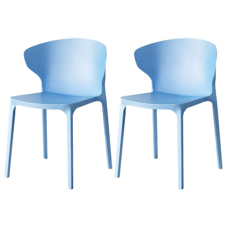 Modern Plastic Indoor Chair 35"H Wingback Side Dining Chair for Restaurant Light Blue 2 Piece Set Clearhalo ' kitchen&dining_furn' 'Dining Chairs' 'Dining Tables & Seating' 'dining_chair' 'furn' 'furn_dining_chair' 'Furniture' 'furniture_dining_chair' 'Kitchen & Dining Furniture' 'kitchen' 3542529