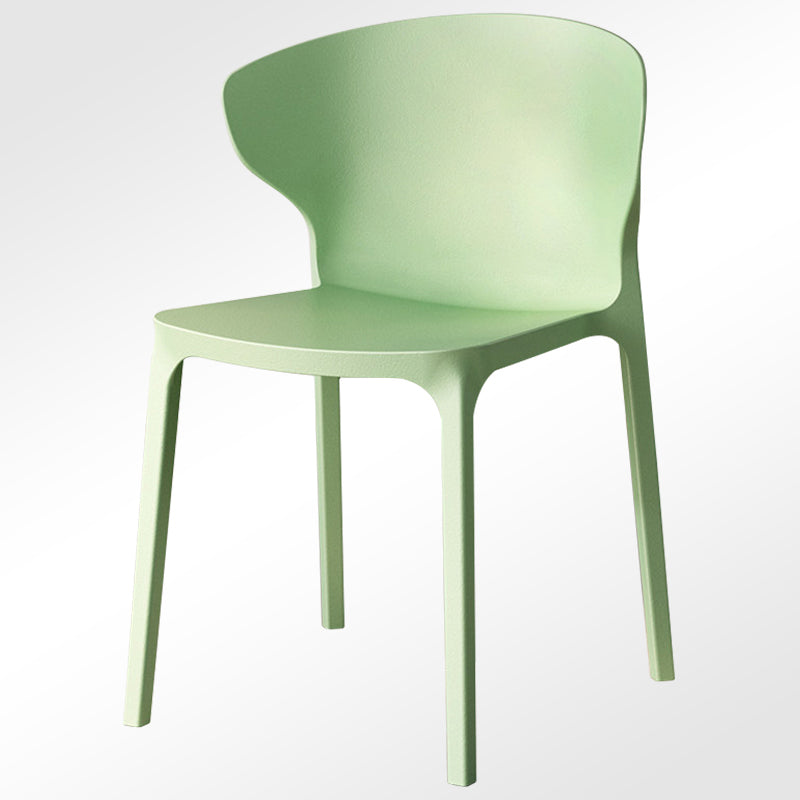 Modern Plastic Indoor Chair 35"H Wingback Side Dining Chair for Restaurant Green 1 Piece Clearhalo ' kitchen&dining_furn' 'Dining Chairs' 'Dining Tables & Seating' 'dining_chair' 'furn' 'furn_dining_chair' 'Furniture' 'furniture_dining_chair' 'Kitchen & Dining Furniture' 'kitchen' 3542531