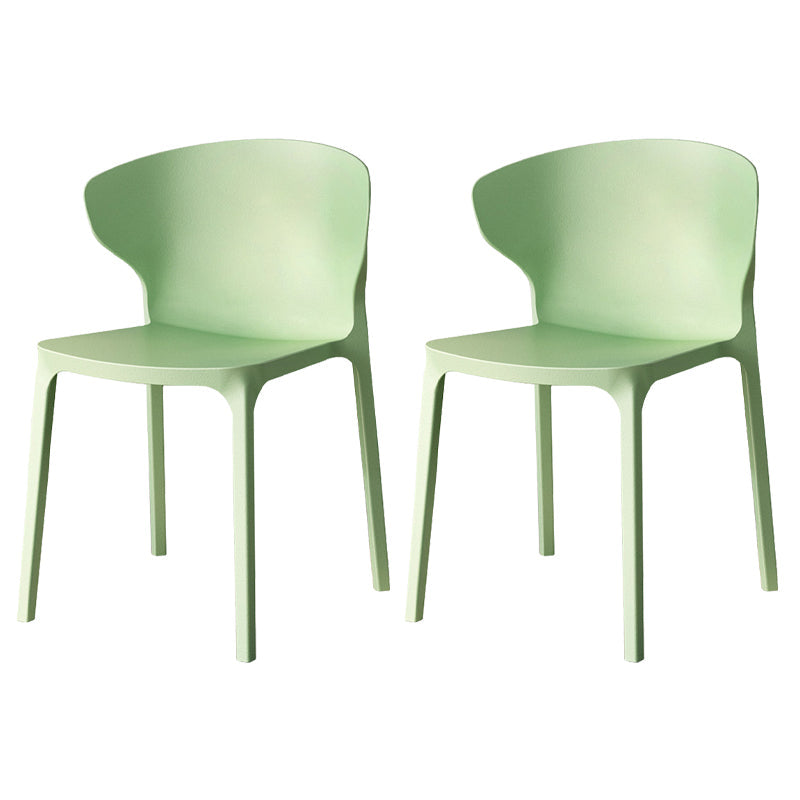 Modern Plastic Indoor Chair 35"H Wingback Side Dining Chair for Restaurant Green 2 Piece Set Clearhalo ' kitchen&dining_furn' 'Dining Chairs' 'Dining Tables & Seating' 'dining_chair' 'furn' 'furn_dining_chair' 'Furniture' 'furniture_dining_chair' 'Kitchen & Dining Furniture' 'kitchen' 3542532
