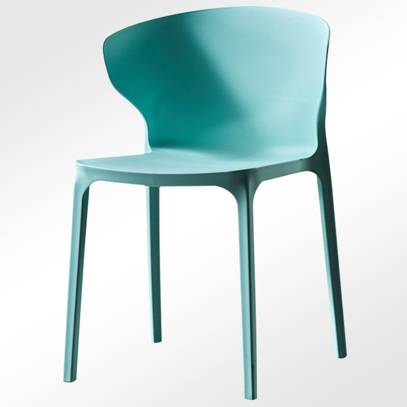 Modern Plastic Indoor Chair 35"H Wingback Side Dining Chair for Restaurant Aqua 1 Piece Clearhalo ' kitchen&dining_furn' 'Dining Chairs' 'Dining Tables & Seating' 'dining_chair' 'furn' 'furn_dining_chair' 'Furniture' 'furniture_dining_chair' 'Kitchen & Dining Furniture' 'kitchen' 3542534