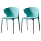 Modern Plastic Indoor Chair 35"H Wingback Side Dining Chair for Restaurant Aqua 2 Piece Set Clearhalo ' kitchen&dining_furn' 'Dining Chairs' 'Dining Tables & Seating' 'dining_chair' 'furn' 'furn_dining_chair' 'Furniture' 'furniture_dining_chair' 'Kitchen & Dining Furniture' 'kitchen' 3542535
