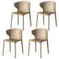 Modern Plastic Indoor Chair 35"H Wingback Side Dining Chair for Restaurant Khaki 4 Piece Set Clearhalo ' kitchen&dining_furn' 'Dining Chairs' 'Dining Tables & Seating' 'dining_chair' 'furn' 'furn_dining_chair' 'Furniture' 'furniture_dining_chair' 'Kitchen & Dining Furniture' 'kitchen' 3542539