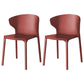 Modern Plastic Indoor Chair 35"H Wingback Side Dining Chair for Restaurant Burgundy 2 Piece Set Clearhalo ' kitchen&dining_furn' 'Dining Chairs' 'Dining Tables & Seating' 'dining_chair' 'furn' 'furn_dining_chair' 'Furniture' 'furniture_dining_chair' 'Kitchen & Dining Furniture' 'kitchen' 3542541
