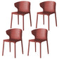 Modern Plastic Indoor Chair 35"H Wingback Side Dining Chair for Restaurant Burgundy 4 Piece Set Clearhalo ' kitchen&dining_furn' 'Dining Chairs' 'Dining Tables & Seating' 'dining_chair' 'furn' 'furn_dining_chair' 'Furniture' 'furniture_dining_chair' 'Kitchen & Dining Furniture' 'kitchen' 3542542
