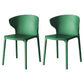 Modern Plastic Indoor Chair 35"H Wingback Side Dining Chair for Restaurant Dark Green 2 Piece Set Clearhalo ' kitchen&dining_furn' 'Dining Chairs' 'Dining Tables & Seating' 'dining_chair' 'furn' 'furn_dining_chair' 'Furniture' 'furniture_dining_chair' 'Kitchen & Dining Furniture' 'kitchen' 3542544