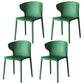 Modern Plastic Indoor Chair 35"H Wingback Side Dining Chair for Restaurant Dark Green 4 Piece Set Clearhalo ' kitchen&dining_furn' 'Dining Chairs' 'Dining Tables & Seating' 'dining_chair' 'furn' 'furn_dining_chair' 'Furniture' 'furniture_dining_chair' 'Kitchen & Dining Furniture' 'kitchen' 3542545