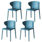 Modern Plastic Indoor Chair 35"H Wingback Side Dining Chair for Restaurant Peacock Blue 4 Piece Set Clearhalo ' kitchen&dining_furn' 'Dining Chairs' 'Dining Tables & Seating' 'dining_chair' 'furn' 'furn_dining_chair' 'Furniture' 'furniture_dining_chair' 'Kitchen & Dining Furniture' 'kitchen' 3542548