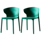 Modern Plastic Indoor Chair 35"H Wingback Side Dining Chair for Restaurant Blackish Green 2 Piece Set Clearhalo ' kitchen&dining_furn' 'Dining Chairs' 'Dining Tables & Seating' 'dining_chair' 'furn' 'furn_dining_chair' 'Furniture' 'furniture_dining_chair' 'Kitchen & Dining Furniture' 'kitchen' 3542550