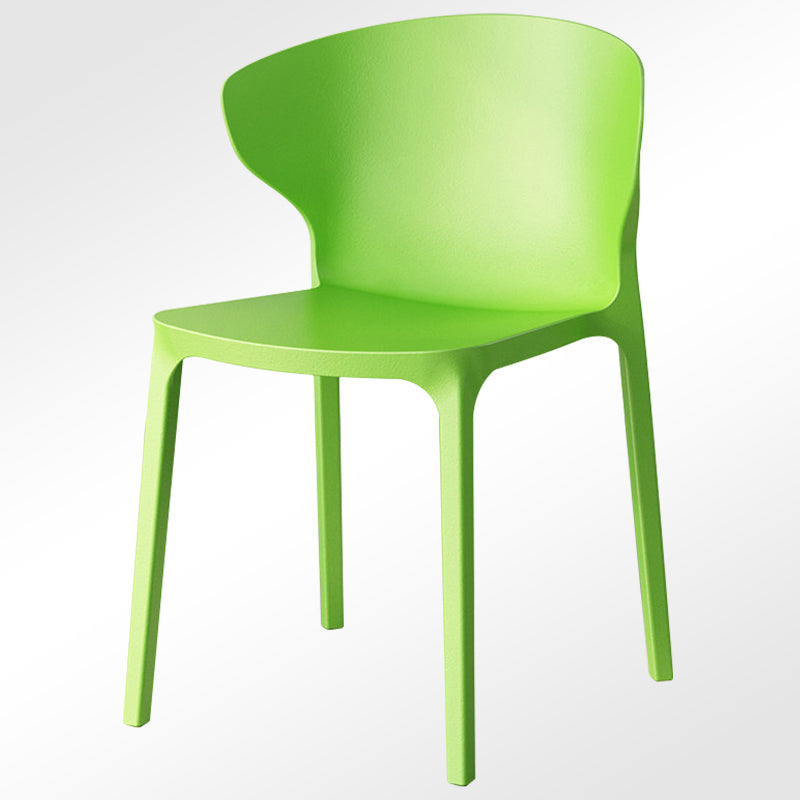 Modern Plastic Indoor Chair 35"H Wingback Side Dining Chair for Restaurant Fruit Green 1 Piece Clearhalo ' kitchen&dining_furn' 'Dining Chairs' 'Dining Tables & Seating' 'dining_chair' 'furn' 'furn_dining_chair' 'Furniture' 'furniture_dining_chair' 'Kitchen & Dining Furniture' 'kitchen' 3542555