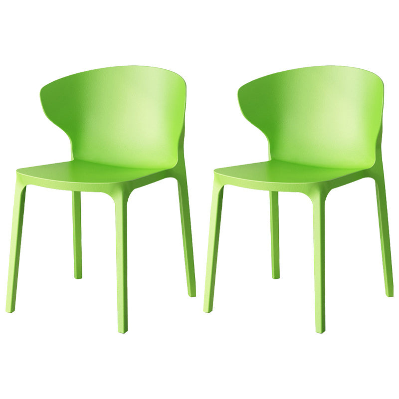 Modern Plastic Indoor Chair 35"H Wingback Side Dining Chair for Restaurant Fruit Green 2 Piece Set Clearhalo ' kitchen&dining_furn' 'Dining Chairs' 'Dining Tables & Seating' 'dining_chair' 'furn' 'furn_dining_chair' 'Furniture' 'furniture_dining_chair' 'Kitchen & Dining Furniture' 'kitchen' 3542556