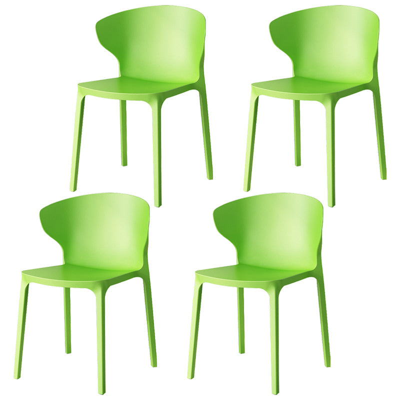 Modern Plastic Indoor Chair 35"H Wingback Side Dining Chair for Restaurant Fruit Green 4 Piece Set Clearhalo ' kitchen&dining_furn' 'Dining Chairs' 'Dining Tables & Seating' 'dining_chair' 'furn' 'furn_dining_chair' 'Furniture' 'furniture_dining_chair' 'Kitchen & Dining Furniture' 'kitchen' 3542557
