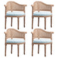 Solid Wood Country Style Dining Room Chair Matte Finish Open Back Dining Arm Chair Light Blue 4 Piece Set Clearhalo ' kitchen&dining_furn' 'Dining Chairs' 'Dining Tables & Seating' 'dining_chair' 'furn' 'furn_dining_chair' 'Furniture' 'furniture_dining_chair' 'Kitchen & Dining Furniture' 'kitchen' 3542560