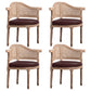 Solid Wood Country Style Dining Room Chair Matte Finish Open Back Dining Arm Chair Burgundy 4 Piece Set Clearhalo ' kitchen&dining_furn' 'Dining Chairs' 'Dining Tables & Seating' 'dining_chair' 'furn' 'furn_dining_chair' 'Furniture' 'furniture_dining_chair' 'Kitchen & Dining Furniture' 'kitchen' 3542565