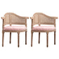 Solid Wood Country Style Dining Room Chair Matte Finish Open Back Dining Arm Chair Light Pink 2 Piece Set Clearhalo ' kitchen&dining_furn' 'Dining Chairs' 'Dining Tables & Seating' 'dining_chair' 'furn' 'furn_dining_chair' 'Furniture' 'furniture_dining_chair' 'Kitchen & Dining Furniture' 'kitchen' 3542568