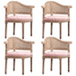 Solid Wood Country Style Dining Room Chair Matte Finish Open Back Dining Arm Chair Light Pink 4 Piece Set Clearhalo ' kitchen&dining_furn' 'Dining Chairs' 'Dining Tables & Seating' 'dining_chair' 'furn' 'furn_dining_chair' 'Furniture' 'furniture_dining_chair' 'Kitchen & Dining Furniture' 'kitchen' 3542571