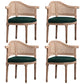 Solid Wood Country Style Dining Room Chair Matte Finish Open Back Dining Arm Chair Blackish Green 4 Piece Set Clearhalo ' kitchen&dining_furn' 'Dining Chairs' 'Dining Tables & Seating' 'dining_chair' 'furn' 'furn_dining_chair' 'Furniture' 'furniture_dining_chair' 'Kitchen & Dining Furniture' 'kitchen' 3542576